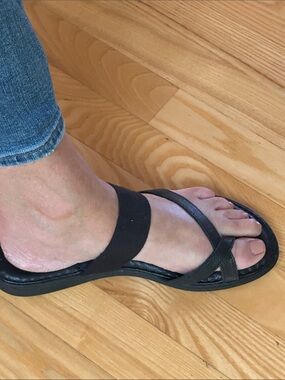 Born Black real Leather Comfort Sandals